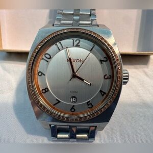 Nixon Watch The Monopoly Crystal Bezel Quartz 40mm Silver/Rose Gold 2904